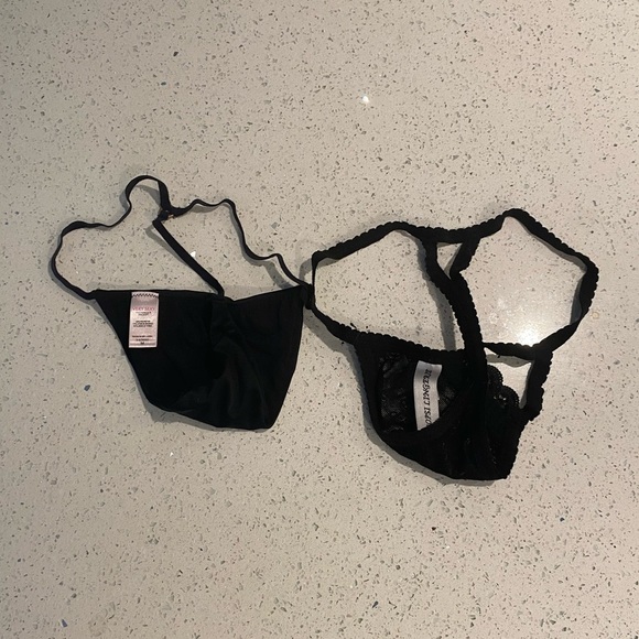 Black Lace Thong Set - Picture 2 of 5